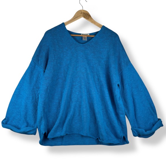 Avalin Oversized Knit Top Womens One Size Made in USA Y2K 2000s Slouchy Relaxed - Picture 1 of 9